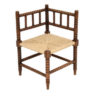 Vintage Oak Bobbin Chair, 1880 For Sale