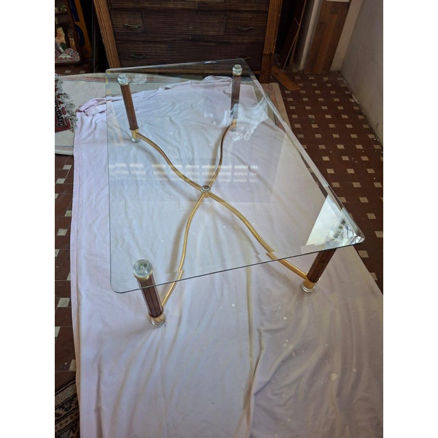 Vintage Glass Coffee Table, 1980s For Sale - Image 8 of 11