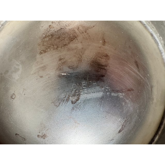 Vintage Silver Plate Punch Bowl and Ladle For Sale - Image 9 of 9