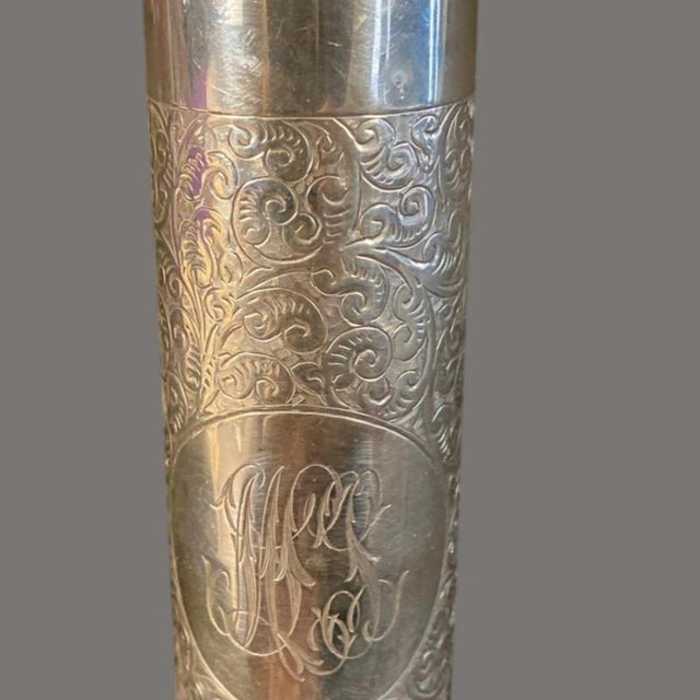 Victorian Engraved Silver Pocket Thermometer with Swivel Case, 1800s For Sale - Image 11 of 12