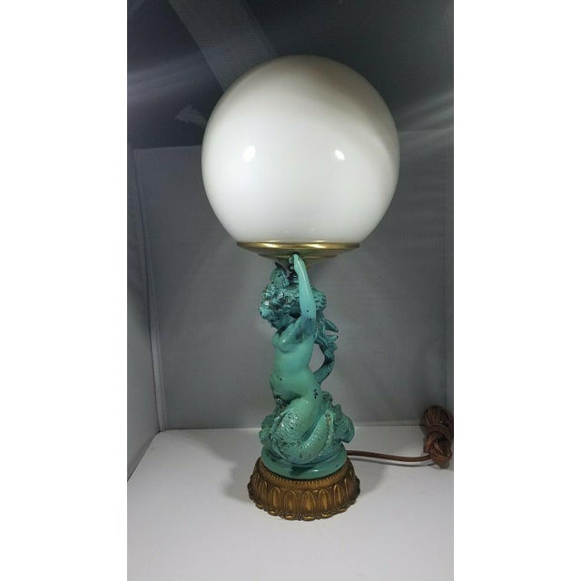 Antique White Globe Mermaid Lamp Chairish