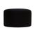 Contemporary pouf with wooden structure upholstered in black braided lambskin. Design by la studio. this contemporary pouf...