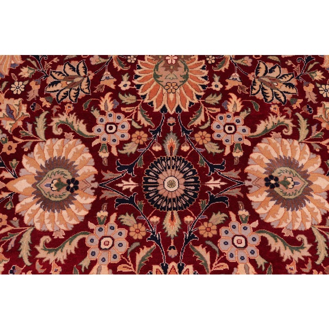 Shabby Chic 1990's Pak-Persian Red/Beige Wool Rug - 9'3'' X 12'11'' For Sale - Image 4 of 9