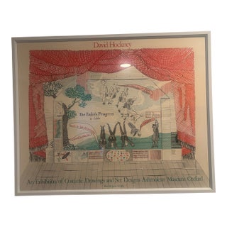 Framed David Hockney “The Rake’s Progress” Ashmolean Museum Exhibition Poster, 1981 For Sale