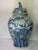 Pair Monumental Blue & White Chinese Porcelain Covered Dragon Temple Jars With Foo Dog Finials, 23” H For Sale - Image 4 of 12