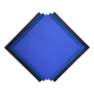 Rolf Hans, Blue Monochrome Color-Field Painting, 1970, Acrylic For Sale