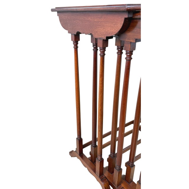 Wood Antique Mahogany Quartetto Nesting Tables, 1880, Set of 4 For Sale - Image 7 of 15