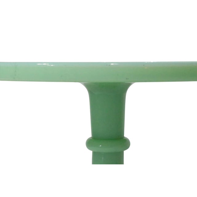 Green 2 Glass Cake Stands by Mosser For Sale - Image 8 of 10