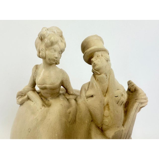 Guitar Flirt Scene Figurine in Ceramic, 1950s, in Very Good conditions. Designed 1920 to 1949