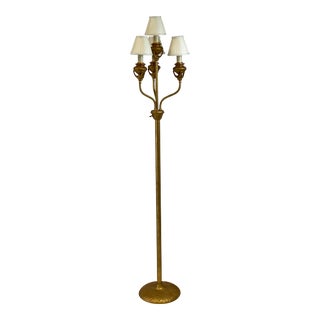 Vintage Multi Light Floor Lamp With Mini Shades For Sale