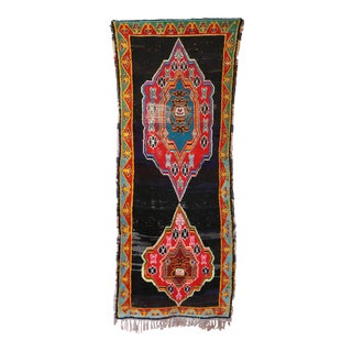 Moroccan Vintage Boujad Rug - 3'3" X 7'12" Ft For Sale
