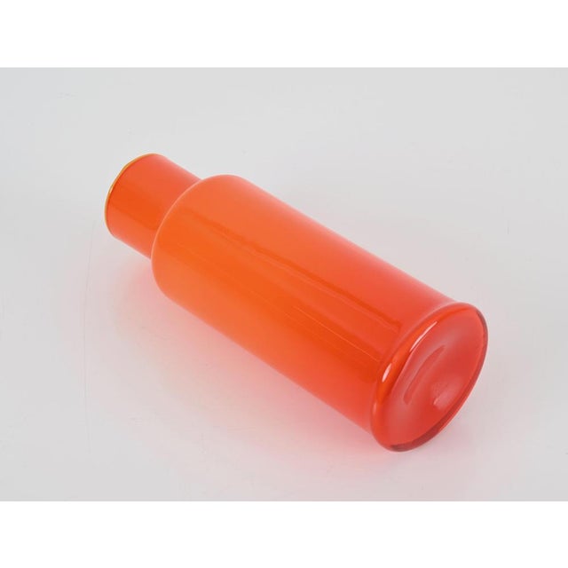 Mid-Century Cased Vase in Orange Murano Glass, Italy, 1970s For Sale - Image 10 of 14