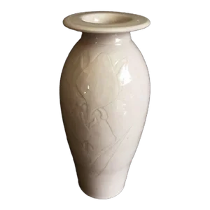 Vintage White Stoneware Vase
