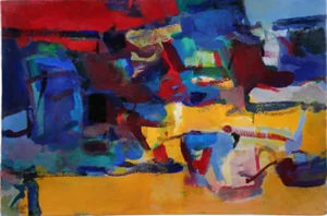 Paul Nicholls, Spiaggia Follonica, Acrylic on Cardboard, 2021