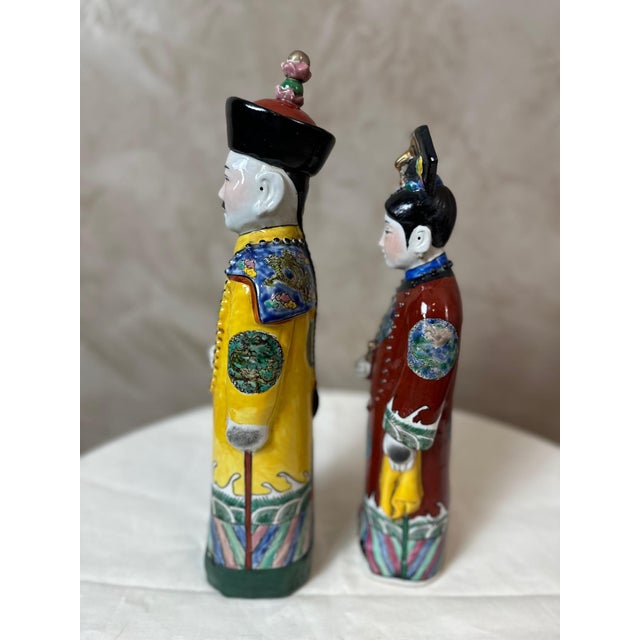 Chinese Porcelain Figurines, 1920s, Set of 2 For Sale - Image 3 of 13