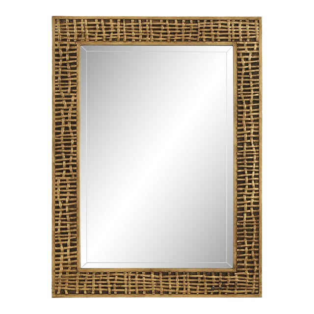 Woven In Time Gold Mirror For Sale
