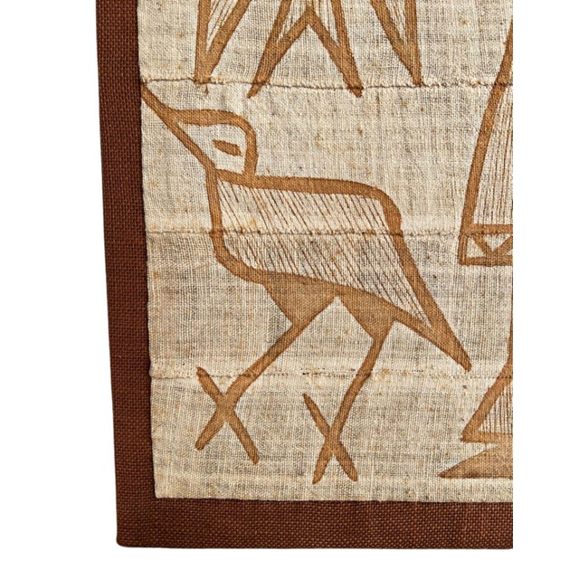 Vintage African Figural Korhogo Textile Wall Hanging For Sale - Image 4 of 9