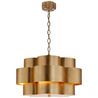 AERIN for Visual Comfort Signature Arabelle Hanging Shade in Gild For Sale