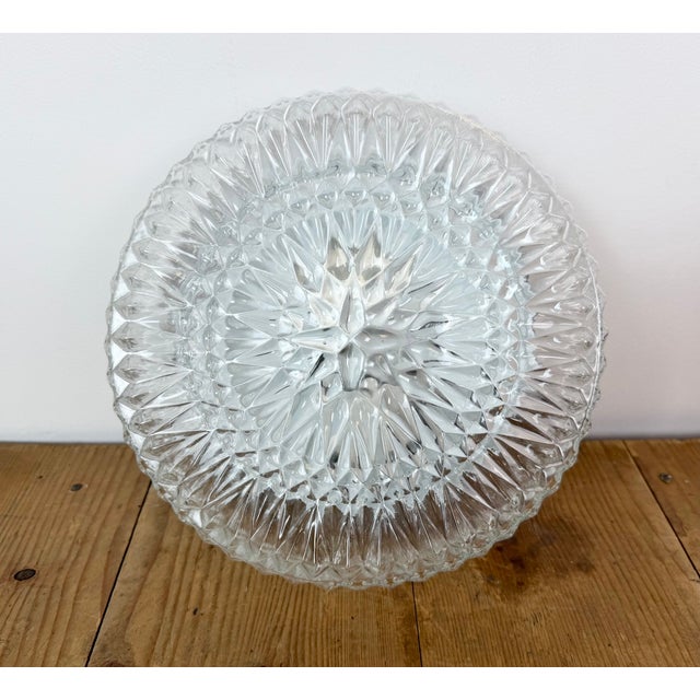 Vintage Industrial wall or ceiling lamp made in former Czechoslovakia during the 1970s-1980s. Was used in factory offices...