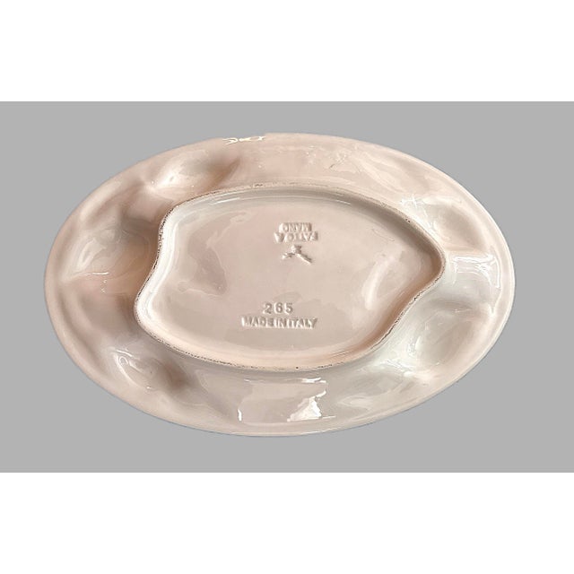 Italian Ceramic Platter With Embossed Lemons For Sale - Image 9 of 11