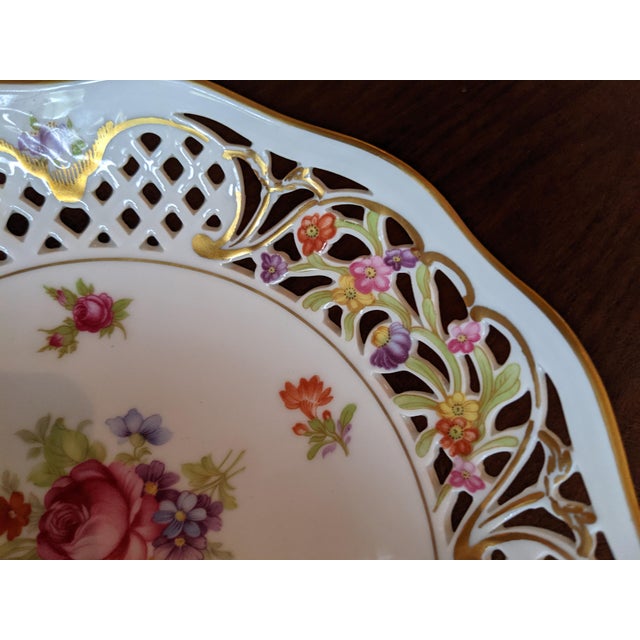 Campaign Antique Meissen Hand-Painted Bowl For Sale - Image 3 of 11