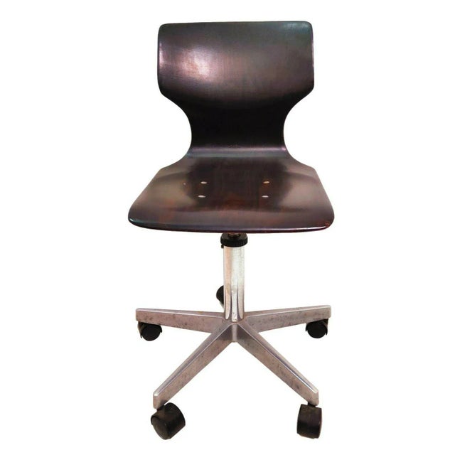 Pagholz Flototto collection chair model "65184", design Adam Stegner, mid-1980s Metal frame with five-spoke base, swivel...