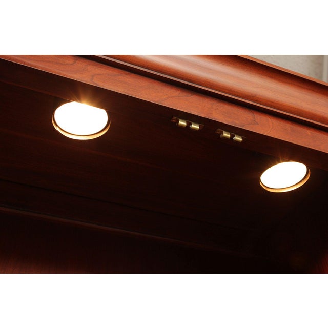 Brown Henkel Harris Chippendale Style Cherry China Cabinet For Sale - Image 8 of 12