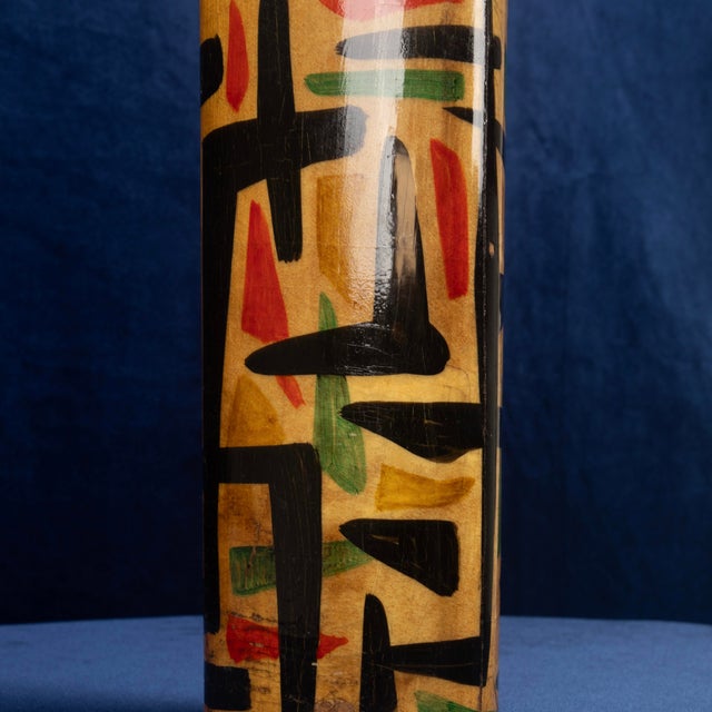 Mod. 796D Parchment Thermos with Abstract Decoration by Aldo Tura, 1940 For Sale - Image 12 of 18