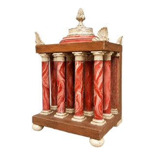 Grand Tour Architectural Capriccio Executed in the Italian Neoclassical Manner With Double Imperial Cameo For Sale