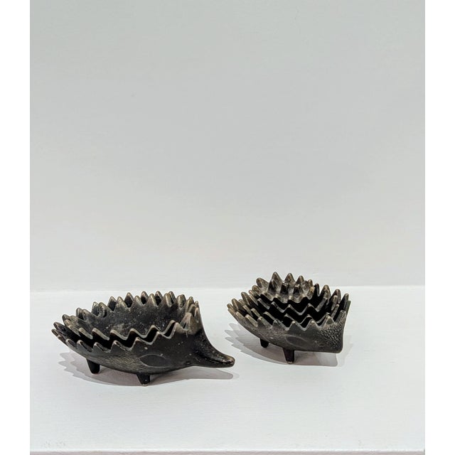 1960s Walter Bosse Hedgehog Nesting Ashtrays For Sale - Image 5 of 11