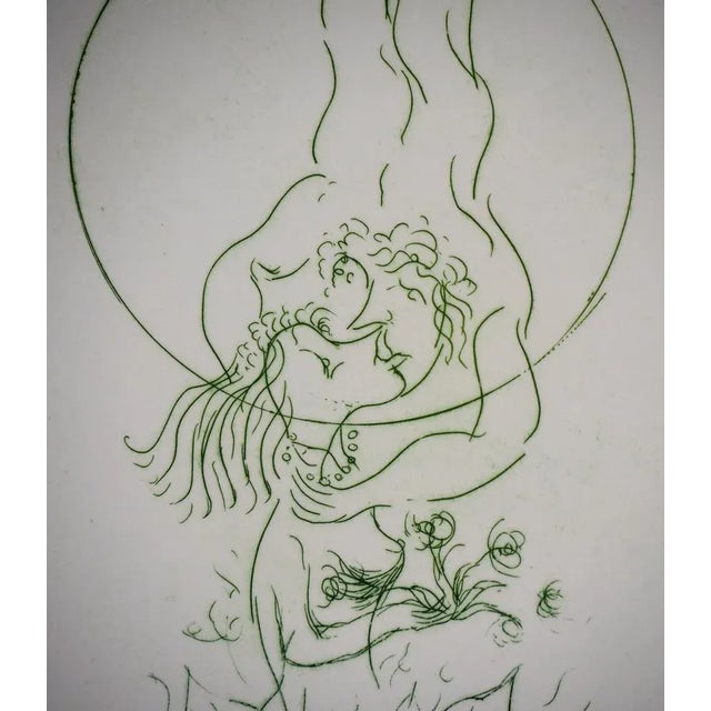 Mid-Century Modern Meyer Lazar, The Sweetest Kiss, 1974, Original Etching For Sale - Image 3 of 6