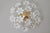 Gold Austrian White Murano Flowered Glass Hanging Lamp, 1990s For Sale - Image 8 of 18