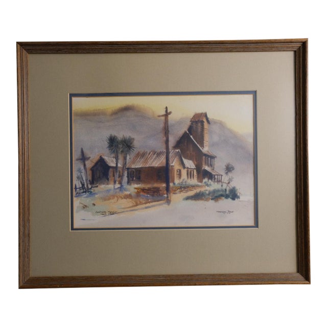 Murray Joyce "Saltillo, Mexico – September 1978" Original Watercolor Painting, Museum Quality Framing For Sale