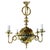 Brass Early 20th Century Brass Moroccan Style Chandelier with Colored Stones For Sale - Image 8 of 18