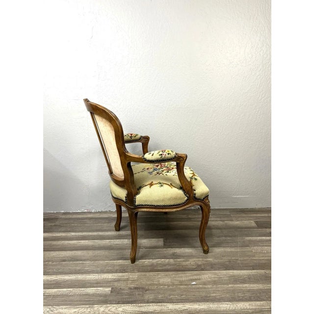 1960s Mid-Century Belgian Louis XV Armchair For Sale - Image 5 of 9