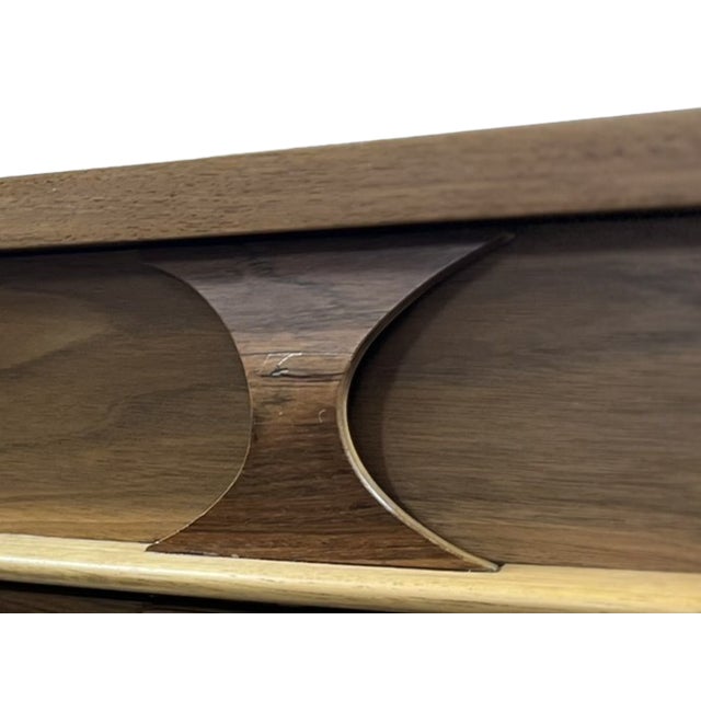 Vintage Mid Century Modern "Perspecta" Highboy 5 Drawer Tall Dresser by Kent Coffey For Sale - Image 13 of 14