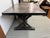 Industrial Reclaimed Wood + Concrete Trestle Table/Work Desk For Sale - Image 3 of 12