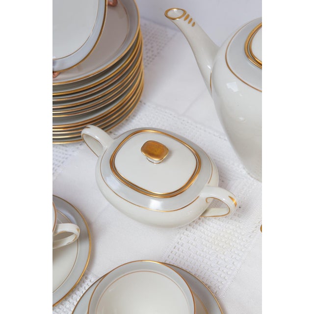 German Porcelain Coffee Service for 12 from Frisia, 1950s, Set of 39 For Sale - Image 14 of 16
