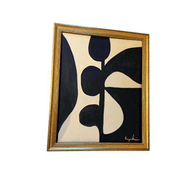 Mid-Century Modern Contemporary Abstract Expressionist Painting by Bryan Boomershine Framed For Sale - Image 3 of 7