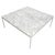 White Solid Stainless Steel Marble Top 42x42 Square Mid Century Modern Coffee Table For Sale - Image 8 of 15