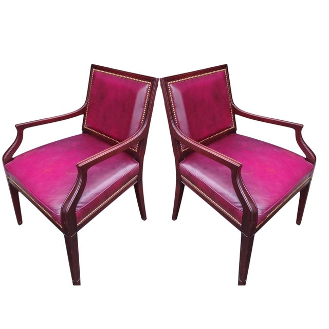 1980s Pair of Leather Armchairs by Hancock and Moore For Sale - Image 12 of 12