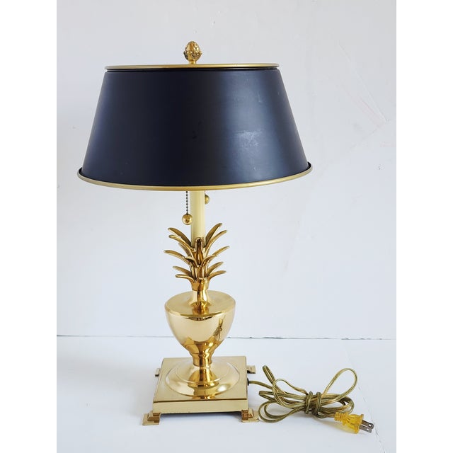1980s Vintage Frederick Cooper Style Pineapple Form Table Lamp For Sale - Image 5 of 17