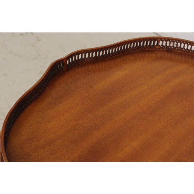 John Widdicomb Georgian Satinwood Gallery Top Lamp Table For Sale In Philadelphia - Image 6 of 15