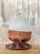 Table Lamp in Leather and Frosted Glass from Nova Tecno, Italy, 1970s For Sale - Image 3 of 9