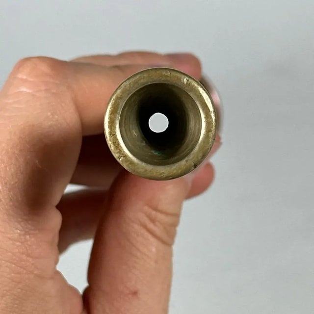 Metal Antique English Victorian Brass and Copper Equestrian Fox Hunting Horn by Swaine & Adeney, London For Sale - Image 7 of 8