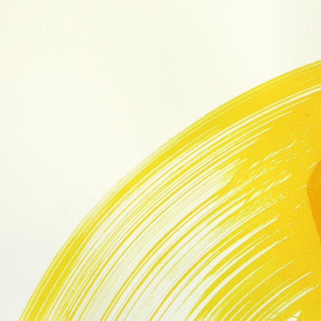 The Yellow Dress 9 - Abstract Flowy Minimalist Figurative Ink Original Artwork by Bettina Mauel For Sale - Image 4 of 8