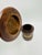 Unique vintage decorative box featuring a rich, dark-stained wooden body accented with natural porcupine quills. The...