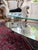 Glass Vintage Hollywood Regency Two-Tier Oval Glass & Gilt Coffee Table For Sale - Image 7 of 10