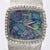 Art Deco Vintage Longines Opal Mosaic Dial 34mm Diamond Bezel 18k White Gold Watch For Sale - Image 3 of 14