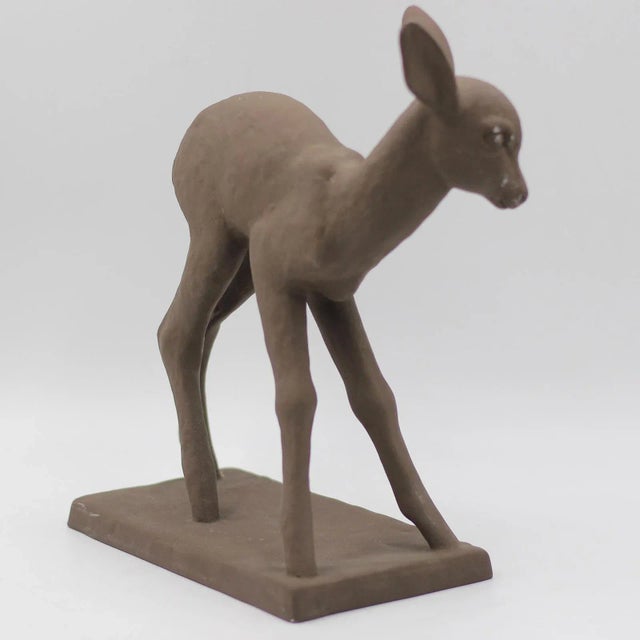 Brown Ceramic Deer by Else Bach for Karlsruhe Majolika, 1960s For Sale - Image 8 of 11